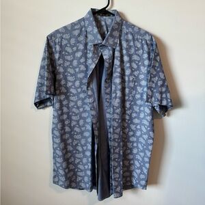 Man’s Paisley, button-down short sleeve shirt